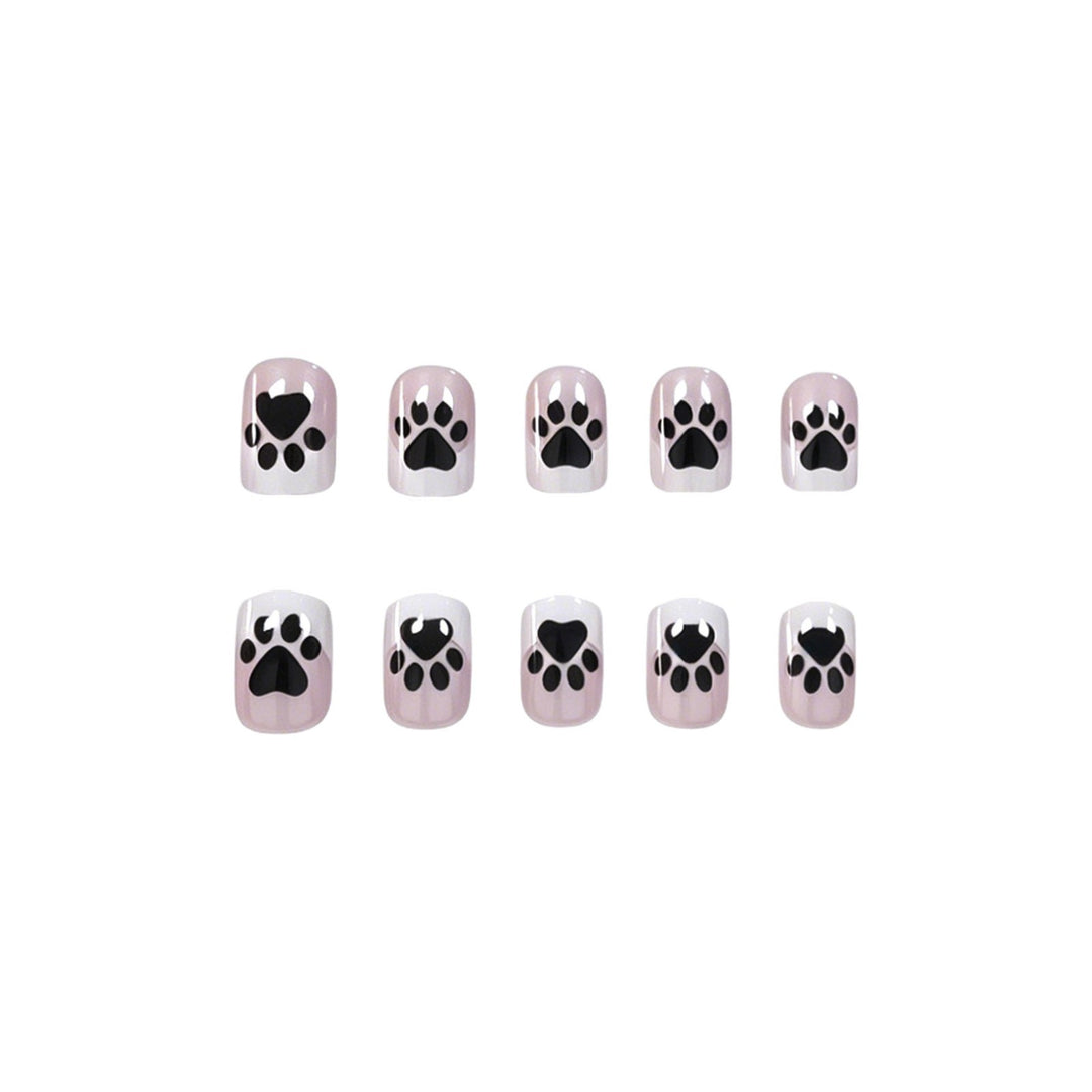 Artistic Paw Print Acrylic Nail Art Extensions Kalsten