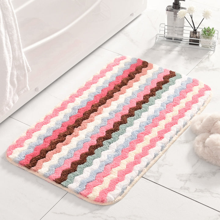 Fringed Chevron Bath Mat Kalsten