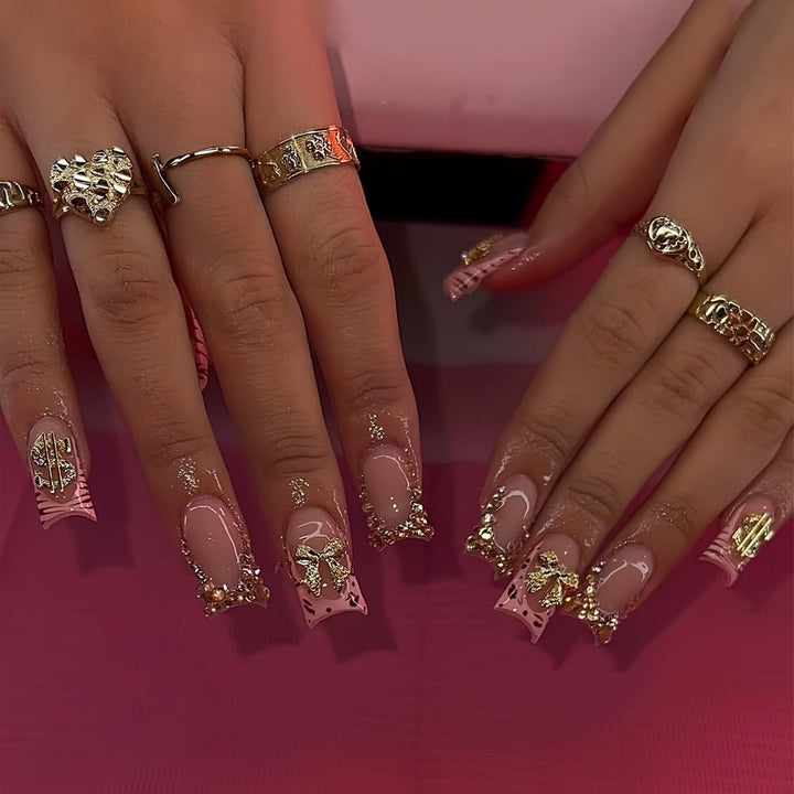 Glamorous Floral-Embellished Nail Art Extensions Kalsten