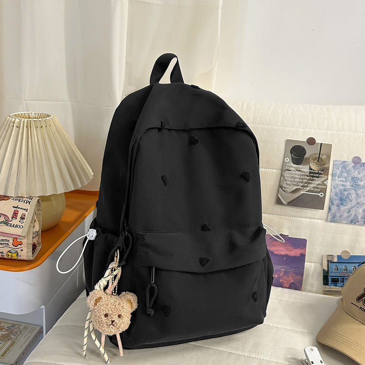 Versatile Casual Backpack with Fun Character Charm Kalsten