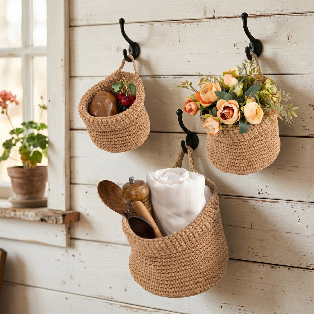 Decorative Macrame Storage Basket Kalsten