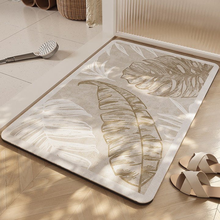 Floral-Themed Soft Bathroom Mat Kalsten