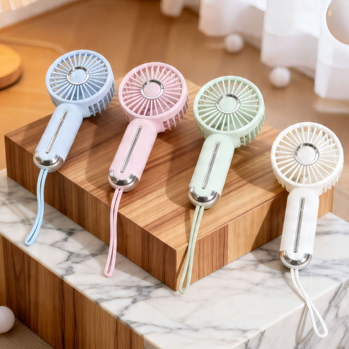 Women portable handheld fan with USB charging function and ergonomic design Kalsten
