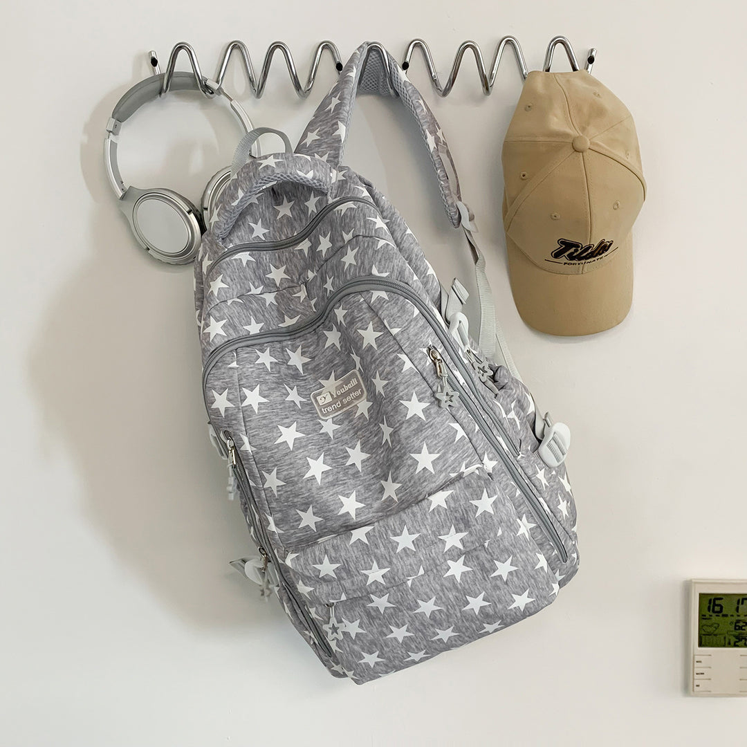 Trendy Star-Print School Backpack Kalsten