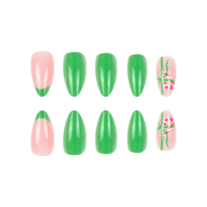 Elegant Floral-Themed Nail Design Kalsten