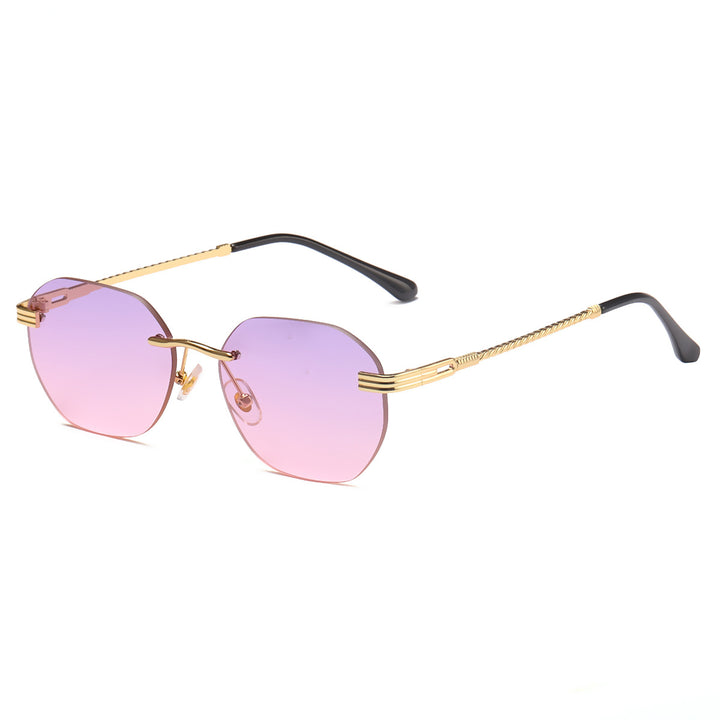 Women's stylish geometric sunglasses with decorative metal frame Kalsten