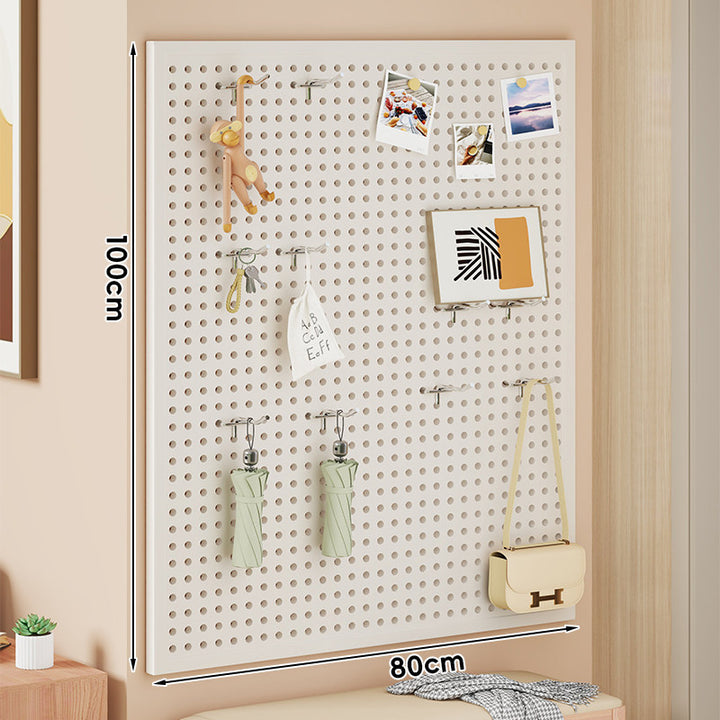 Wall-Mounted Perforated Metal Pegboard Organizer Panel