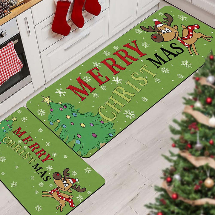 Christmas-Themed Kitchen Mat Set Kalsten