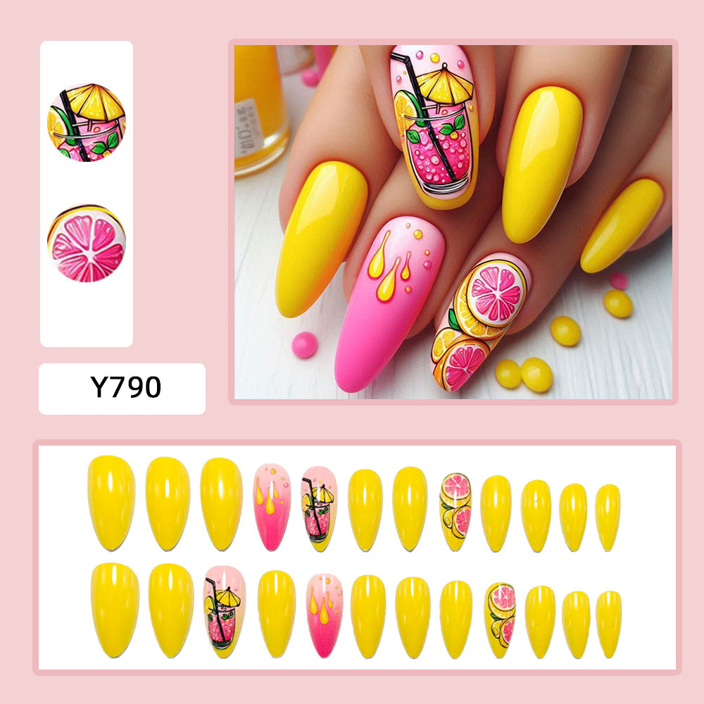 Artificial nails in cheerful cocktail design Kalsten