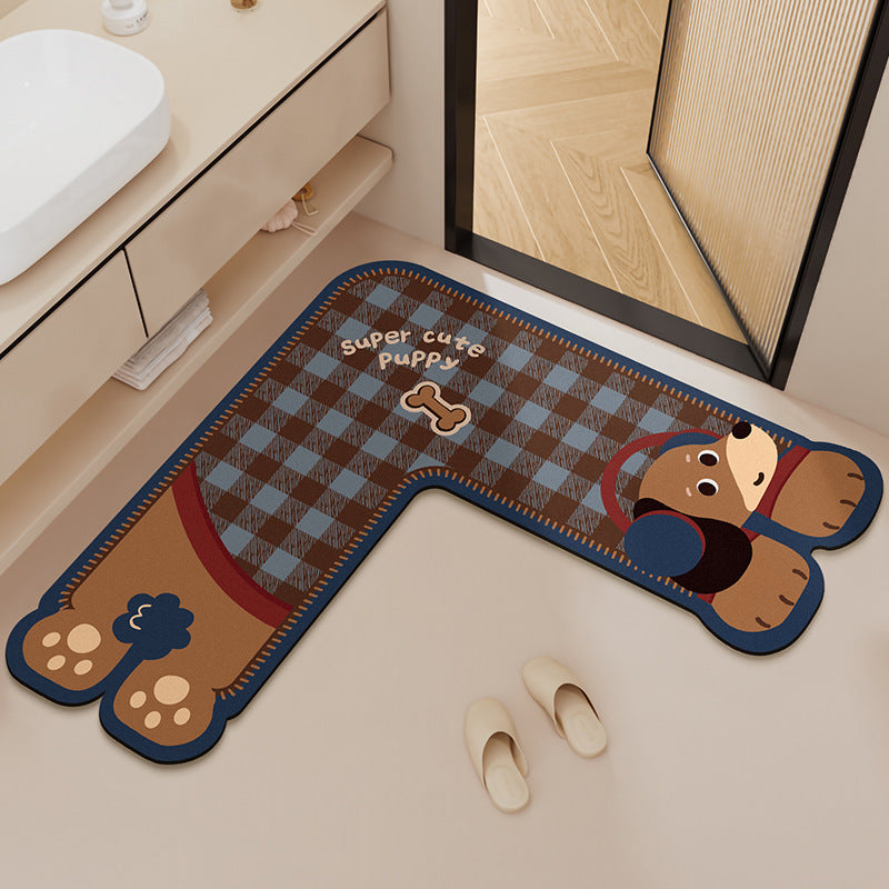 Fun Cartoon Dog Shaped Bath Mat