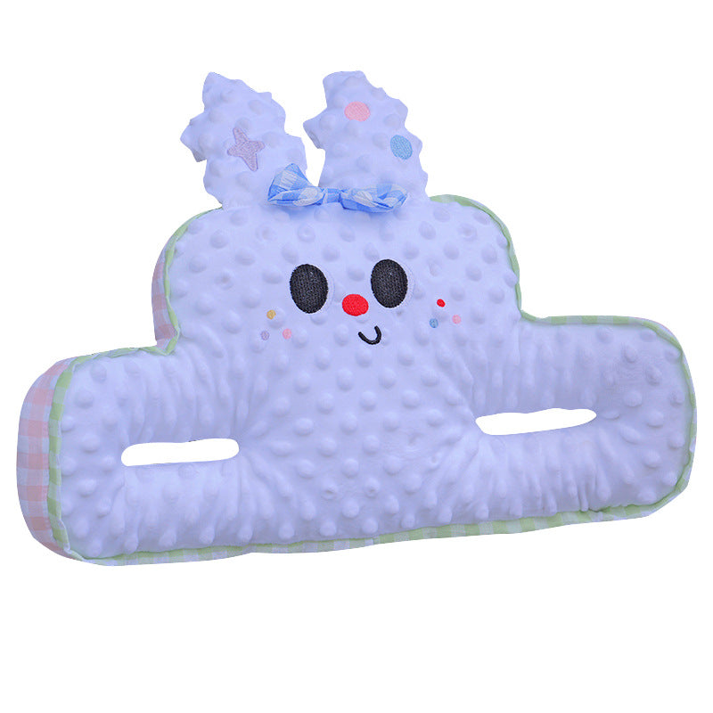 Soft plush handlebar pads for kids' scooters and strollers with safety belt slots