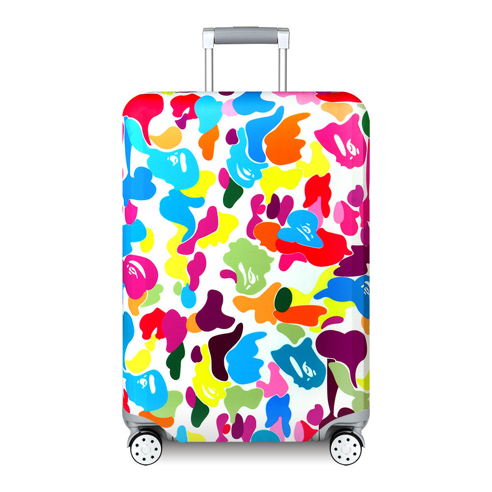 Unisex hard-shell suitcase with modern wave pattern Kalsten