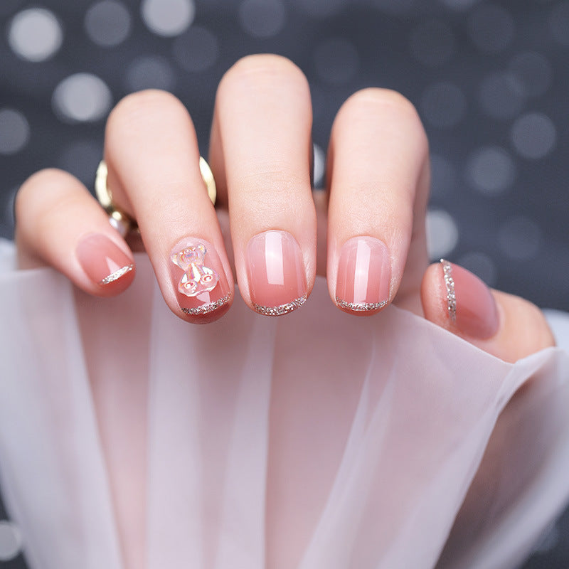 Elegant Glitter-Accent Nail Art