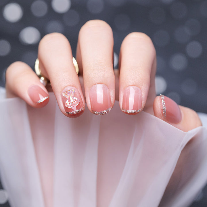 Elegant Glitter-Accent Nail Art