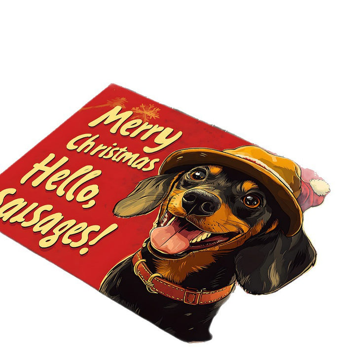 Festive Dog-Themed Entryway Mat Kalsten