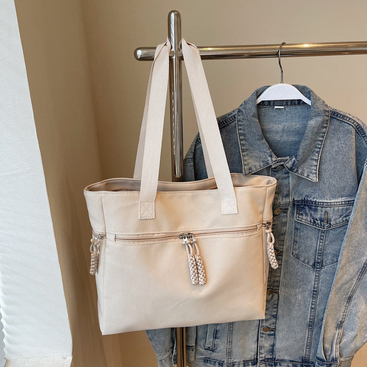 Versatile Zippered Canvas Tote Bag Kalsten