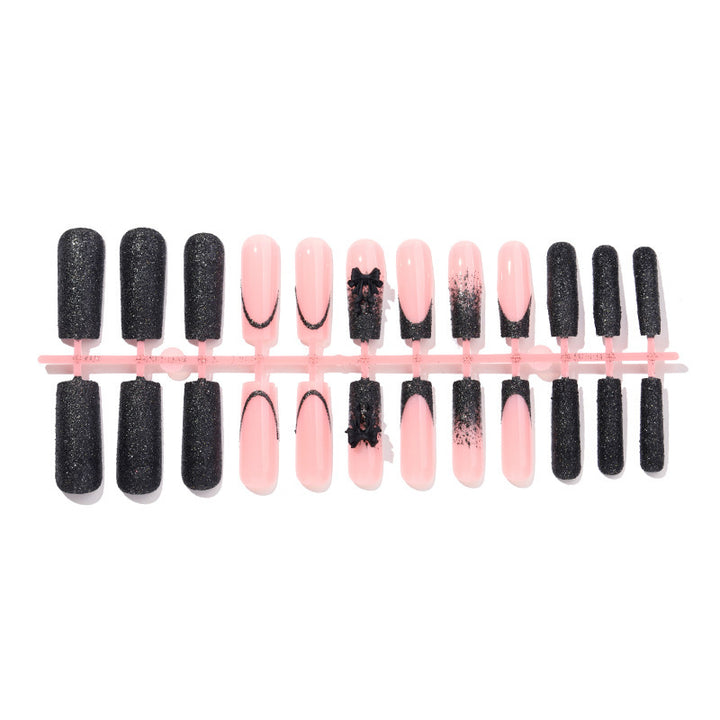 Acrylic nail set with stylish glitter and ombre elements Kalsten