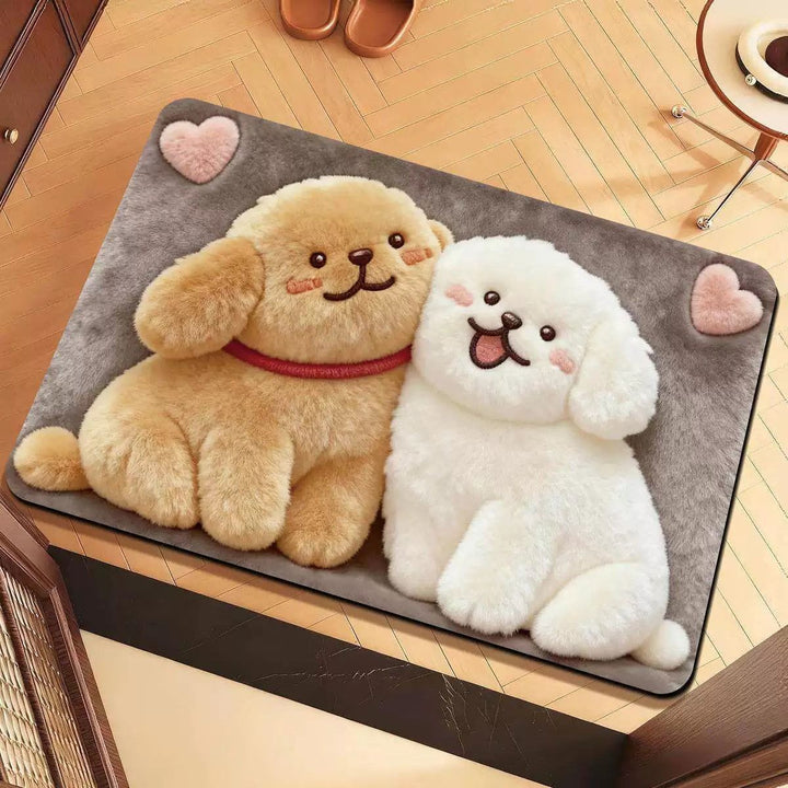 Cute Dog-Themed Bath Mat Kalsten