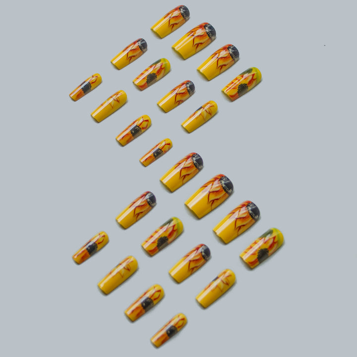Artistic Sunflower Acrylic Nail Art Kit