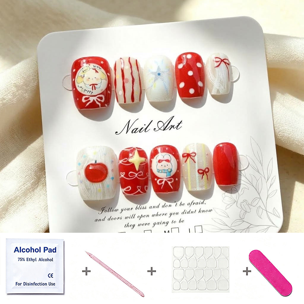 Holiday-Themed Press-On Nail Art Set