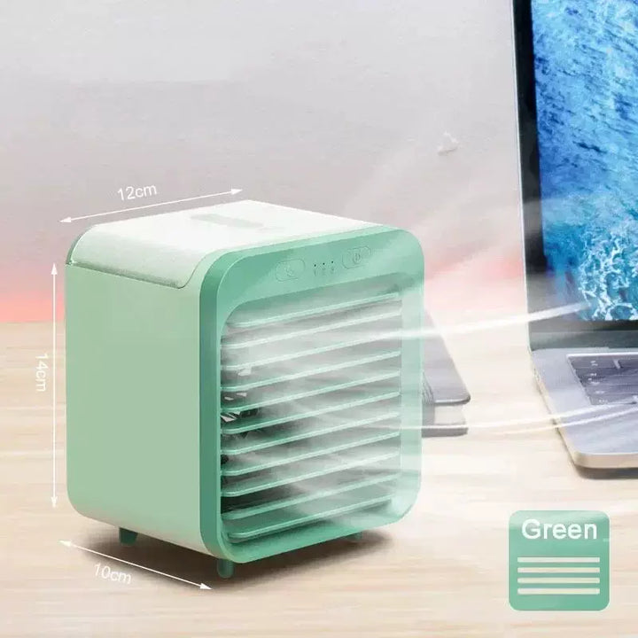 Unisex one size compact personal evaporative desktop cooler with adjustable directional louvers USB powered humidifying fan Kalsten