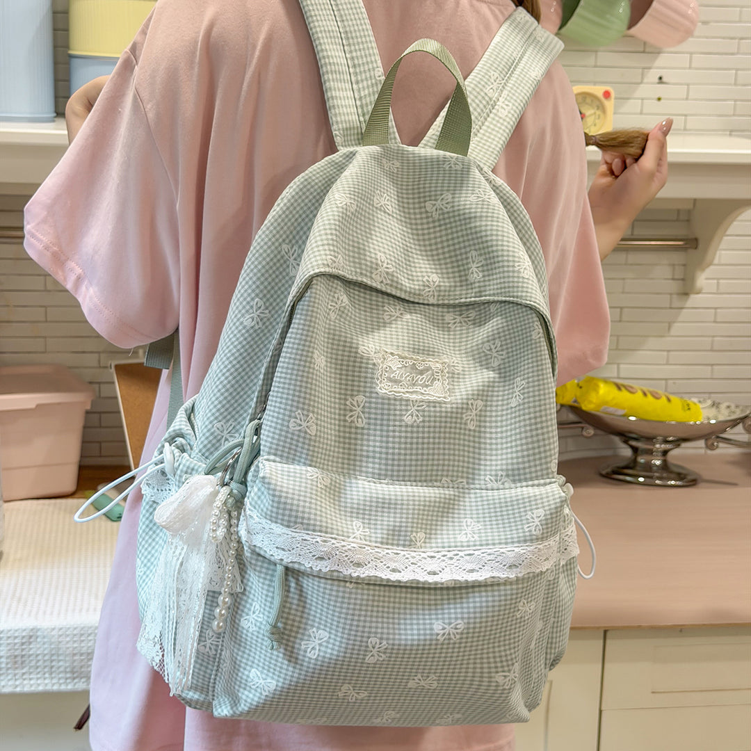 Sweet Floral-Embellished Backpack Kalsten
