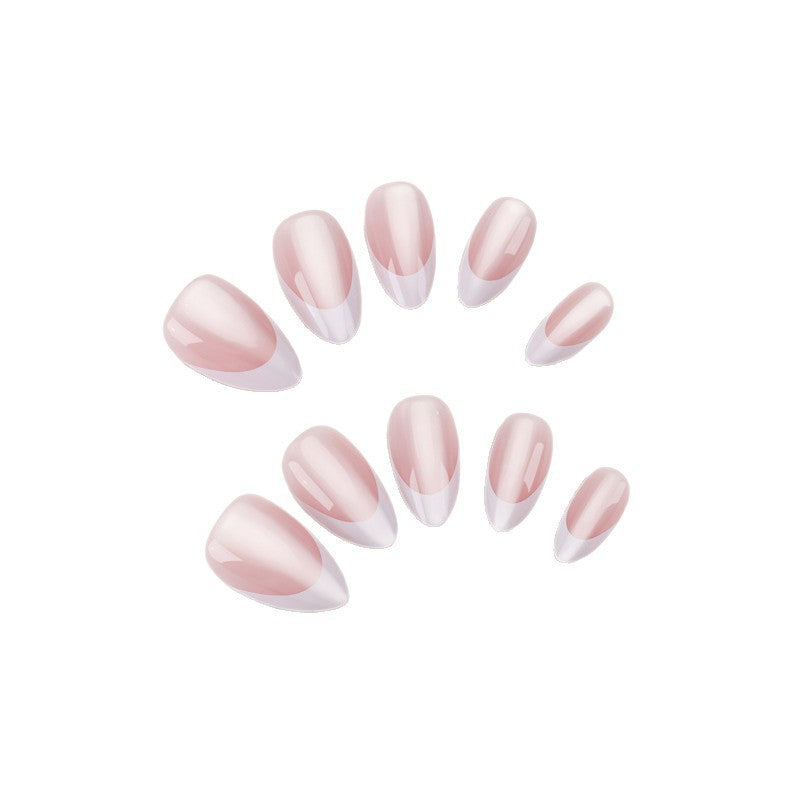 Elegant French Tip Press-On Nail Art Kalsten