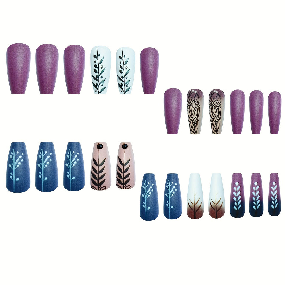 Detailed Botanical Nail Art Set Kalsten