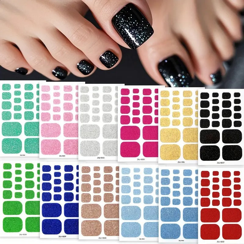 Premium Glitter Toenail Wraps