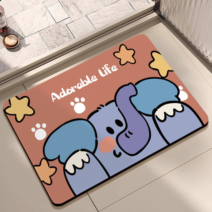 Playful Bear-Themed Plush Bath Mat Kalsten
