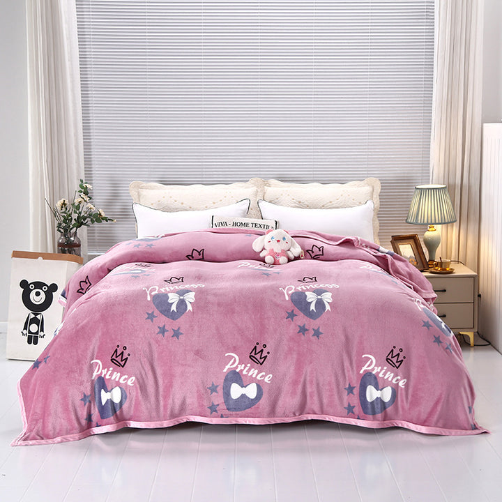Women's cozy fleece blanket with playful cloud pattern Kalsten