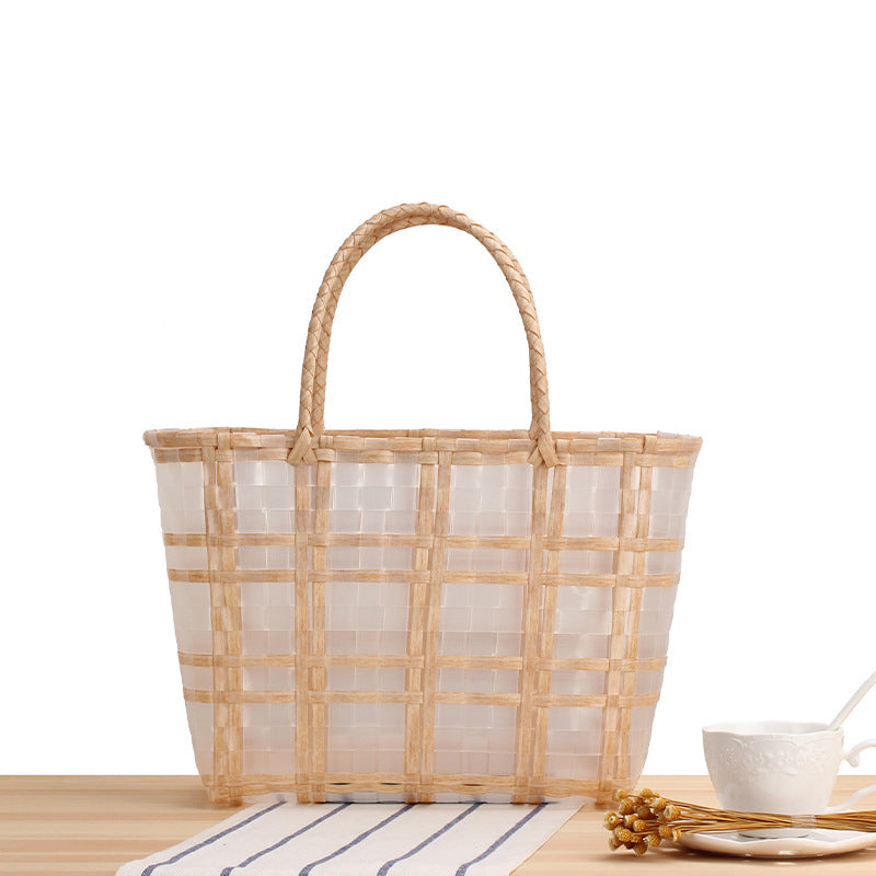 Spacious beach bag with transparent design Kalsten
