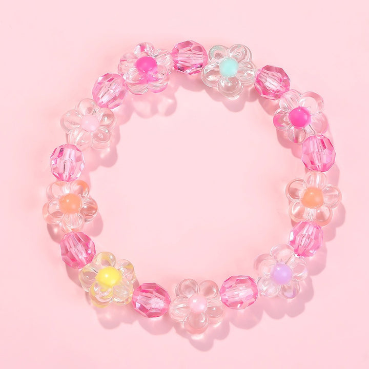 Friendship bracelet with colorful flower motifs Kalsten