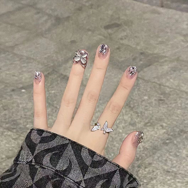 Artistic Press-On Nail Design
