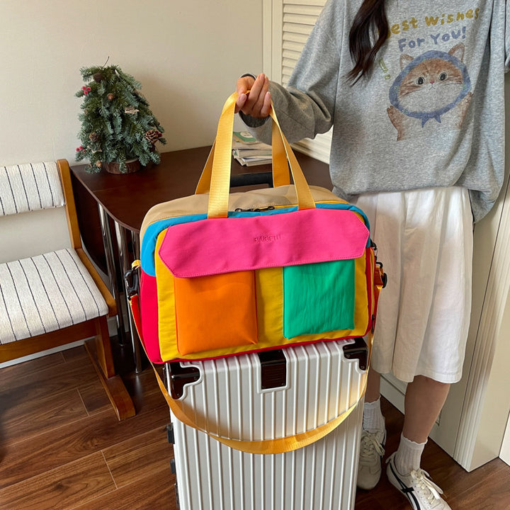 Multi-Compartment Colorful Travel Duffle Bag Kalsten