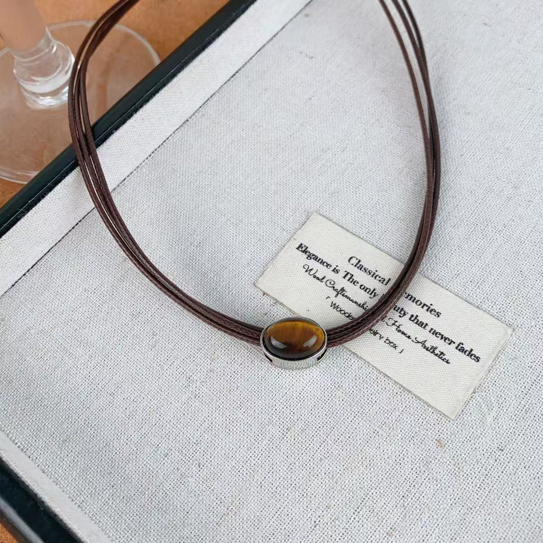 Tiger Eye Pendant Necklace Kalsten