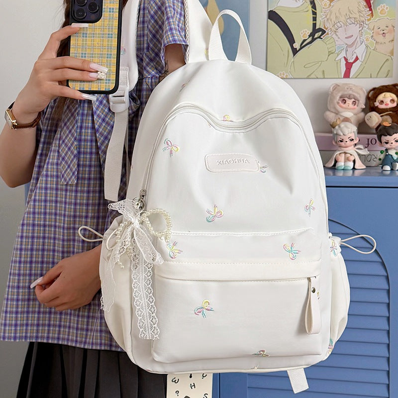 Embroidered Floral Detail Casual Backpack Kalsten