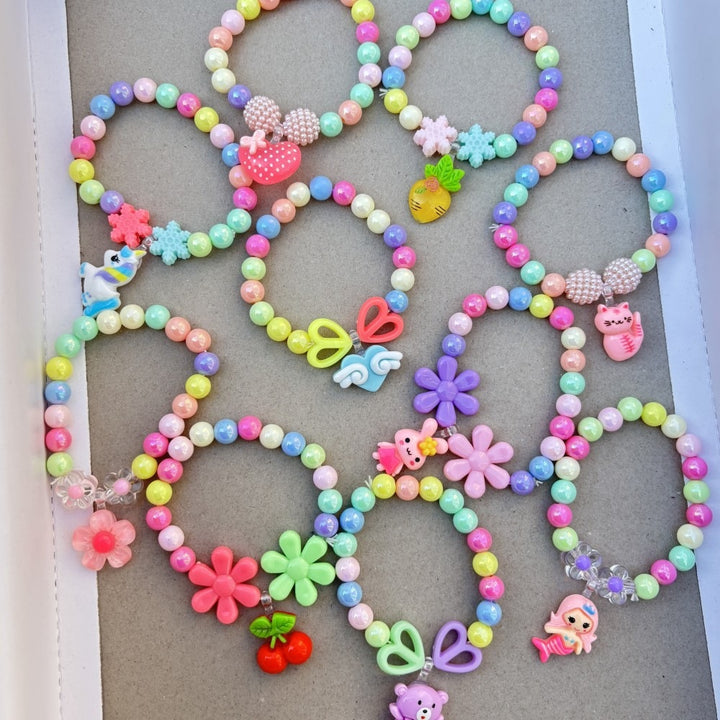 Colorful bracelet with flower charms Kalsten