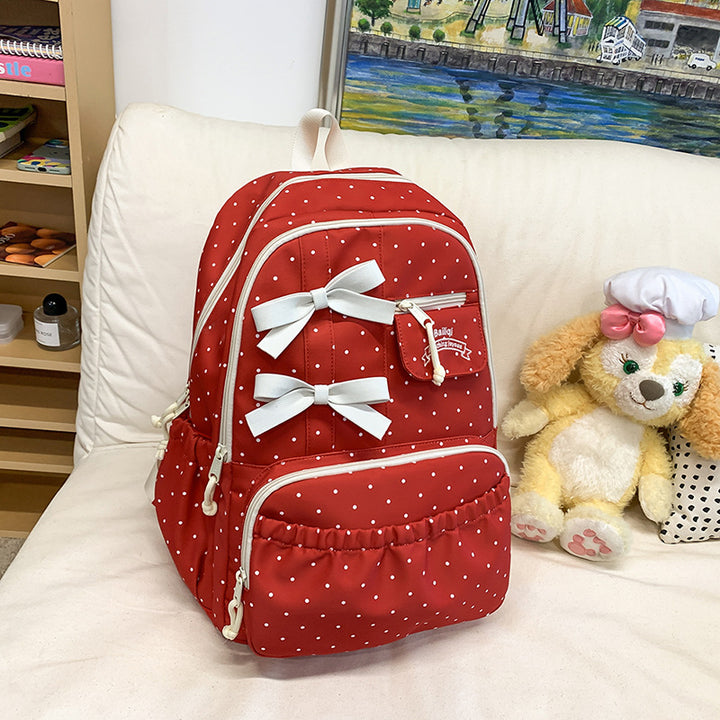 Charming Bow-Embellished Backpack Kalsten