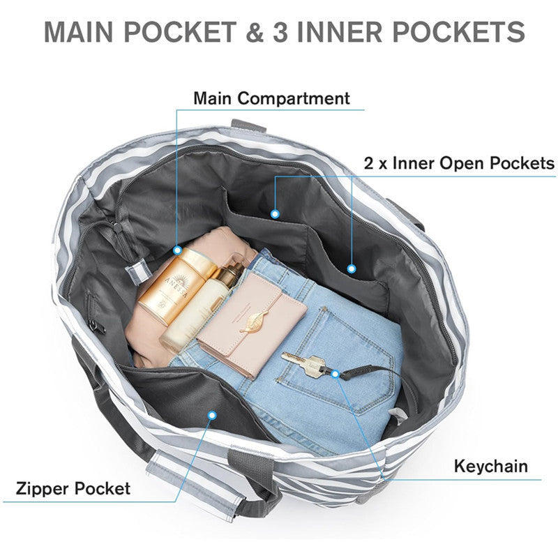Large beach bag with functional internal organization Kalsten