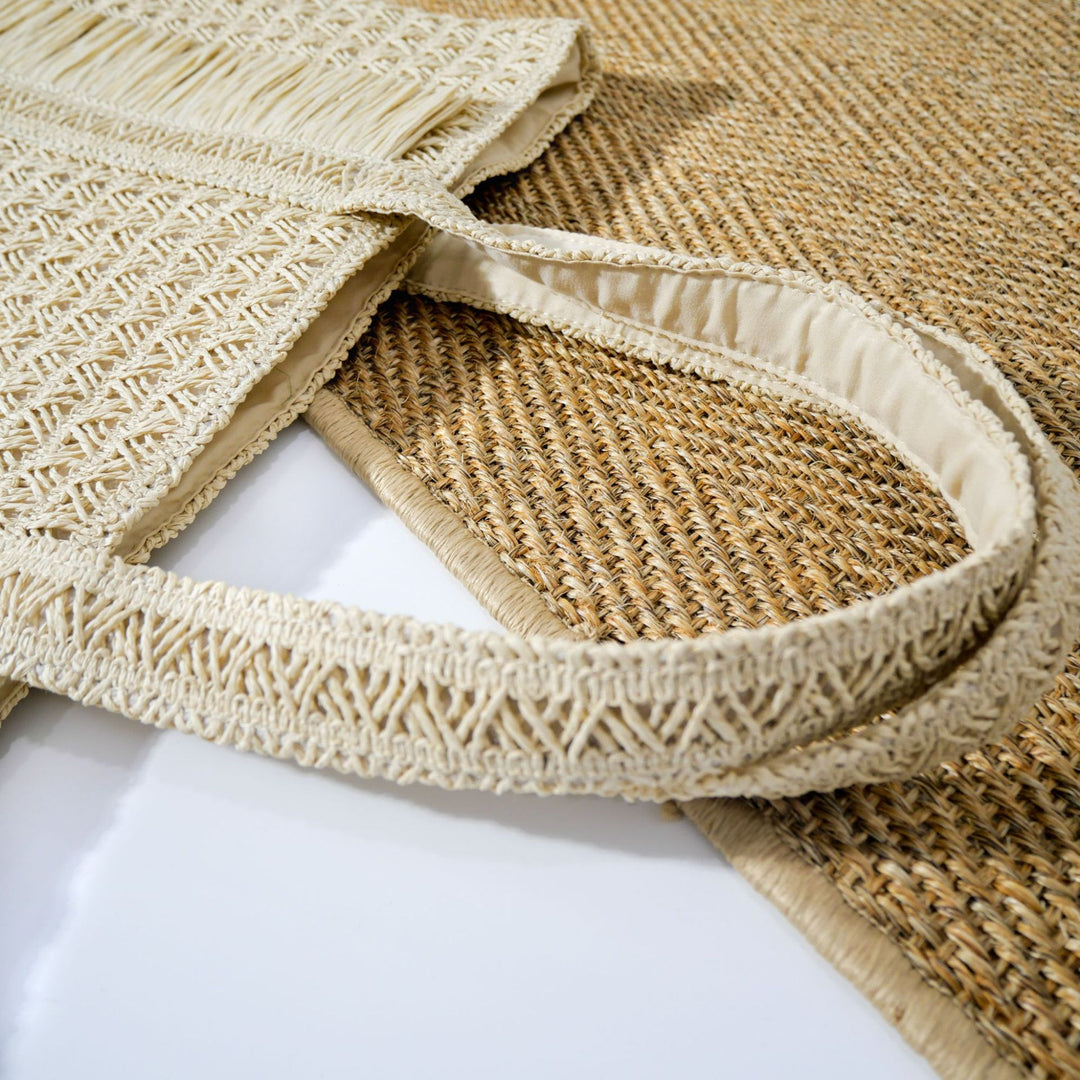 Large Raffia Bag in Natural Style Kalsten