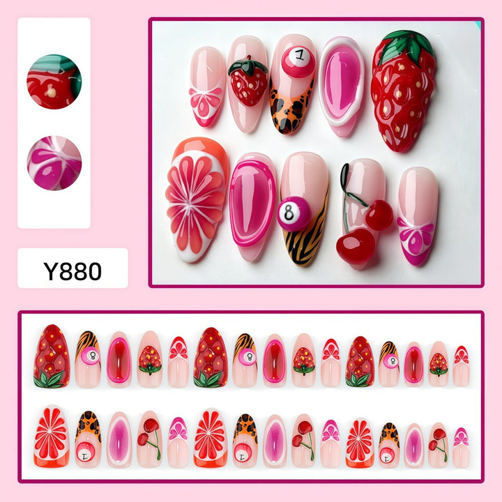 Artificial nail set with fruit motifs Kalsten