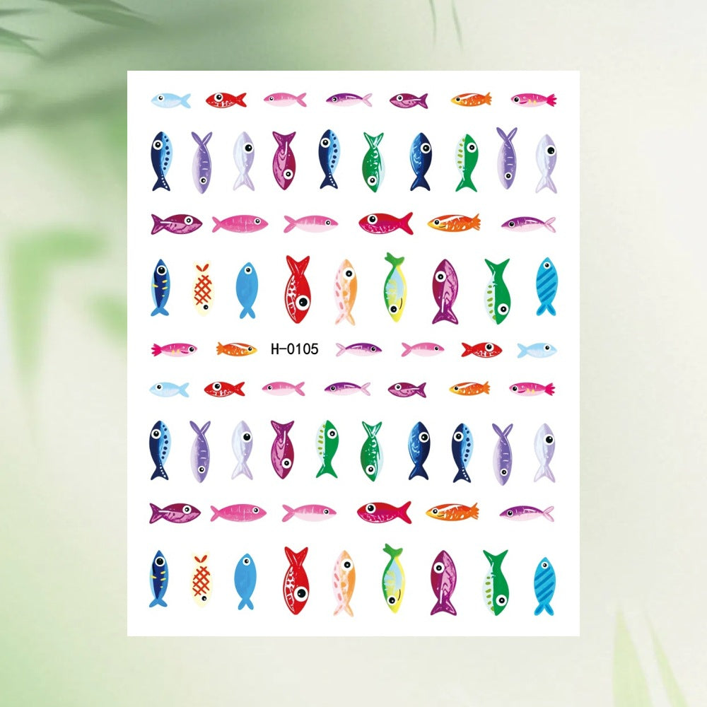 Tropical Fruit-Themed Nail Art Sticker Set