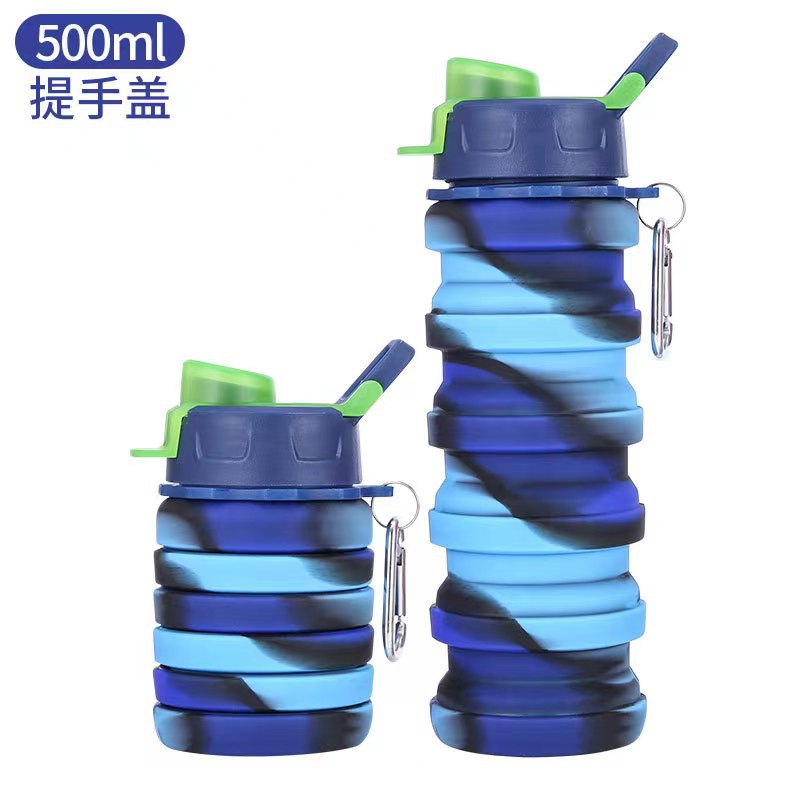 Unisex Collapsible Sports Water Bottle with Carabiner Kalsten