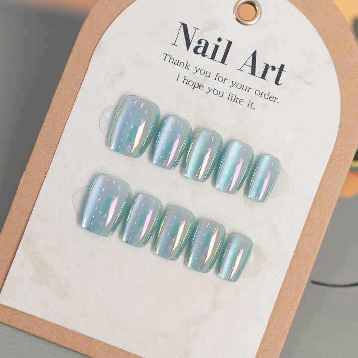 Stylish Press-On Nail Set with Iridescent Finish Kalsten