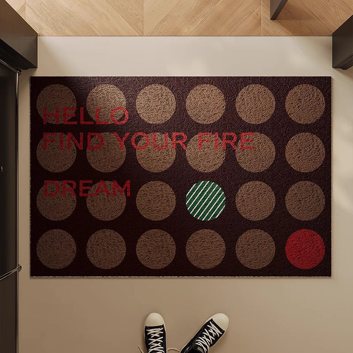 Welcome Message Indoor Doormat Kalsten