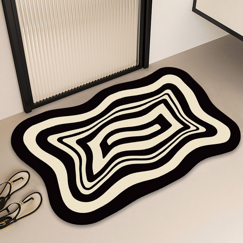 Artistic Abstract Checkered Area Mat