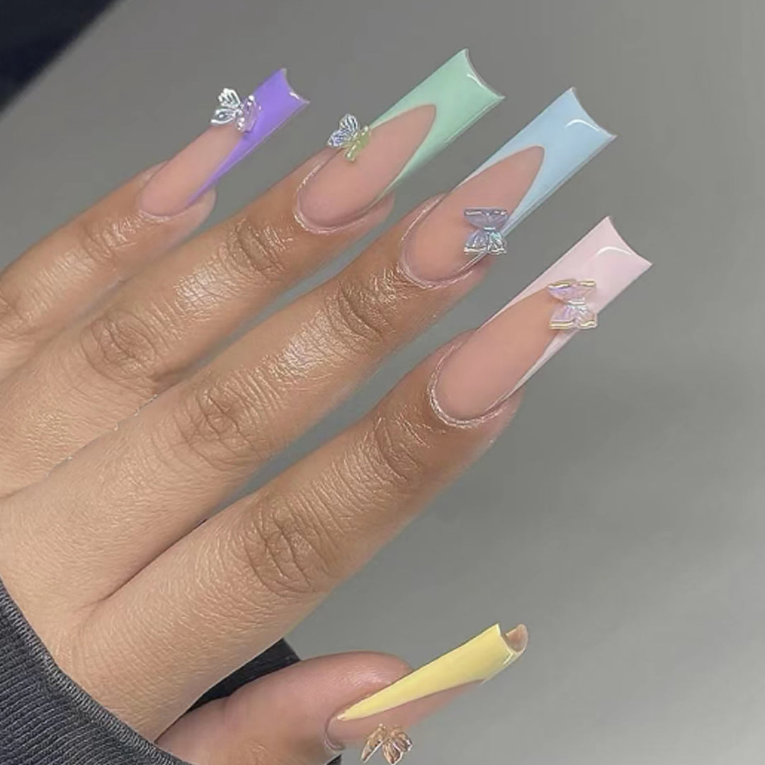Decorative Butterfly-Inspired Press-On Nail Art Kalsten