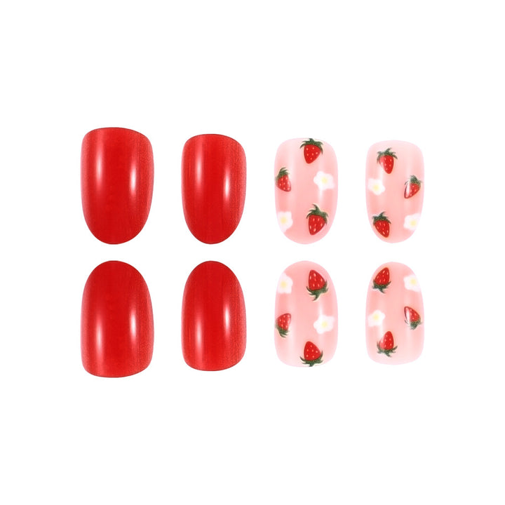 Strawberry-Themed Decorative Nail Art Kalsten