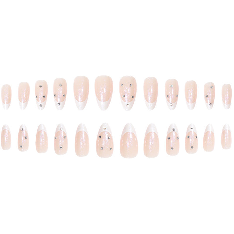 Glamorous Stiletto Press-On Nails with Rhinestone Accents Kalsten